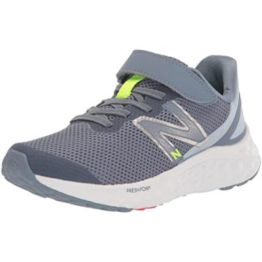 Imagem de New Balance Tênis de corrida unissex infantil Fresh Foam Arishi V4 com gancho e laço, Cinza ártico/verde pixel/vermelho verdadeiro, 2 Wide Infant