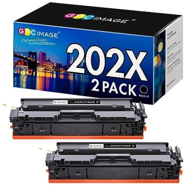 Imagem de GPC Image Cartucho de toner de substituição compatível para HP 202X 202A CF500X CF500A compatível com Laserjet Pro MFP M281fdw M254dw M281cdw M281 M281dw Bandeja de impressora (pacote com 2, preto)