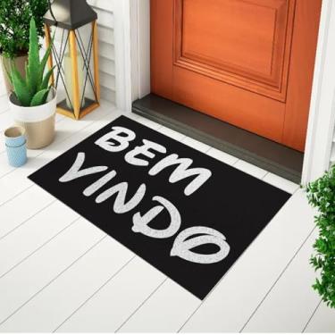 Imagem de Tapete Capacho Divertido Para Porta Decorativo Frase - Bem Vindo Ca235