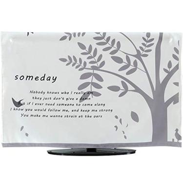 Imagem de TINTON LIFE Pano de cobertura de poliéster de qualidade premium sem rugas para TV interna à prova de poeira (árvore, 165 cm)