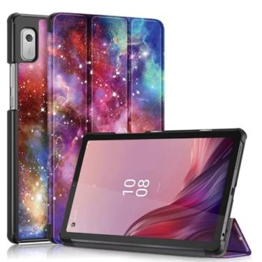Imagem de Capa magnética de couro para tablet Lenovo Tab M9 2023 TB310FU TB310XC 9 polegadas PU suporte triplo coque + filme + caneta (YHX, Tab M9 2023 22.9 cm)