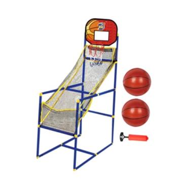 Imagem de UGPLM Suporte de basquete portátil para jogos de arcade infantil com 1,25 m de altura, brinquedo esportivo para meninos, meninas, adolescentes de 3 a 12, com 2 Bolas