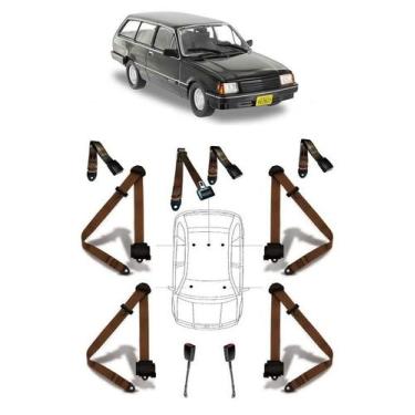 Imagem de Kit cinto de segurança COMPLETO para CHEVROLET MARAJO + fechos - HCML,