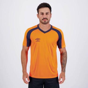 Imagem de Camisa Umbro Raptor Laranja e Marinho, P