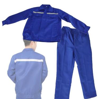 Imagem de Conjunto Uniforme Profissional Faixa Refletiva EPI Construçao Civil Tr