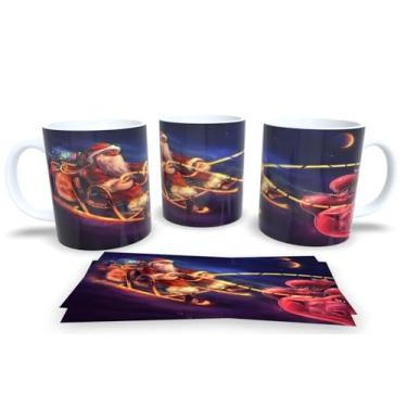 Imagem de Canecas de Porcelana Branca Personalizadas Papai Noel 6 (Mod.113)