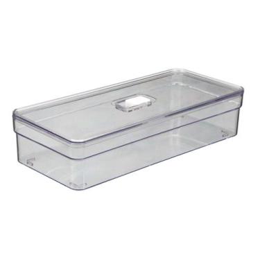 Imagem de Organizador Retangular Porta Alimentos Com Tela Branca - 1 UN - PLASTU