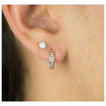 Imagem de Brinco de ouro 18k Argola 0,9 Cm, 1,2Cm e 1,5Cm - Elegancy Joias