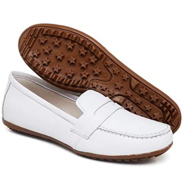 Imagem de Sapato Feminino Mocassim Casual Confortavel Cor:Branco;Tamanho:34;Genero:Feminino