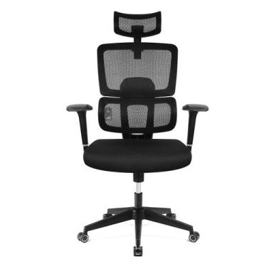 Imagem de Cadeira Presidente Escritório Ergonômica Gogo Chair GO-251 - Preta, Pr