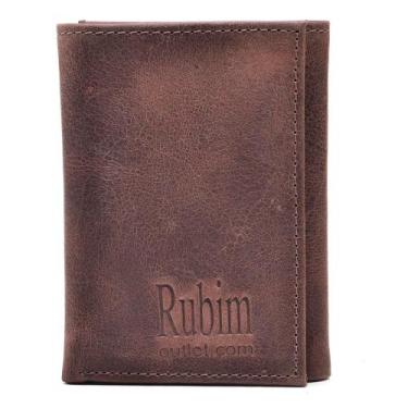 Imagem de Carteira Masculina Couro Pequena Lisa Porta Cartões Moderna - Rubim Ca