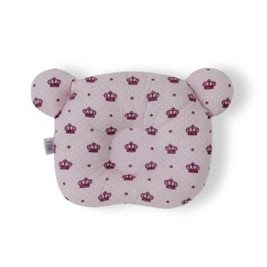 Imagem de Travesseiro Plagiocefalia Para Bebe Cabeça Chata - COROA ROSA - CLICK 