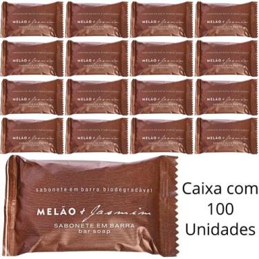 Imagem de Kit 100 Un De Sabonete Realgems Melão e Jasmim Barra 20g Para Hotel Po