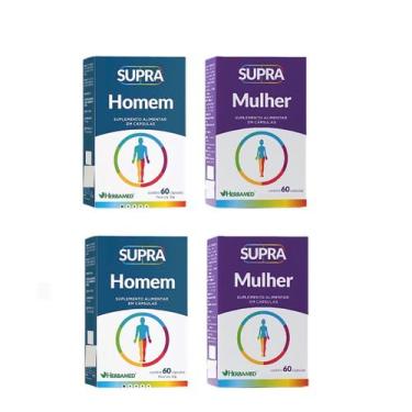 Imagem de Kit 4 Supra Homem E Mulher 60 Cápsulas - Herbamed