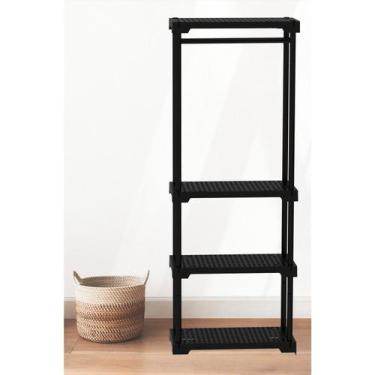 Imagem de Arara Poly Eco com Cabideiro e 4 Prateleiras - Organize