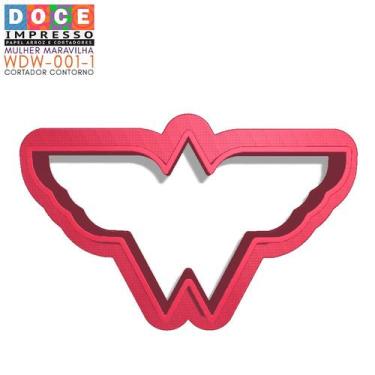 Imagem de Cortador Pasta Americana Super Heróis Logo Mulher Maravilha Contorno -