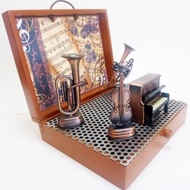 Imagem de Miniaturas decorativas de Instrumentos Musicais  e metal com Tuba - Ca