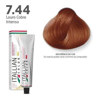 Imagem de  Coloração Itallian Color Louro Cobre Intenso 7.44 60g