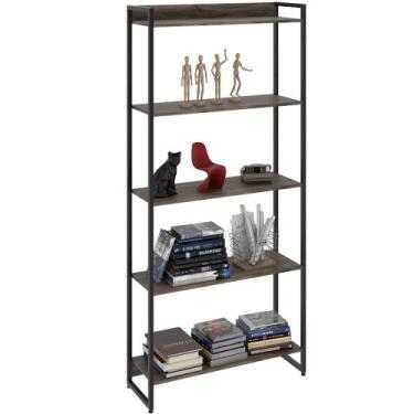 Imagem de Estante Multiuso Escritório Industrial 05 Prateleiras Areta 186x80cm C