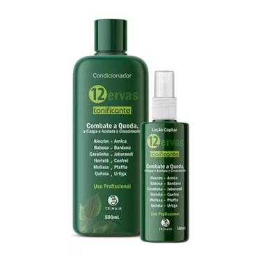 Imagem de Kit Condicionador 500ml + Loção 180ml Tonificante 12 Ervas - Trihair