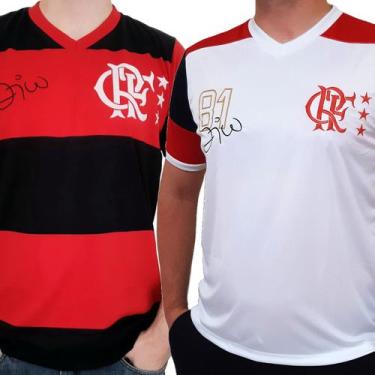 Imagem de Kit 2 Camisas Flamengo Zico - Libertadores e Mundial 1981 - Masculino 