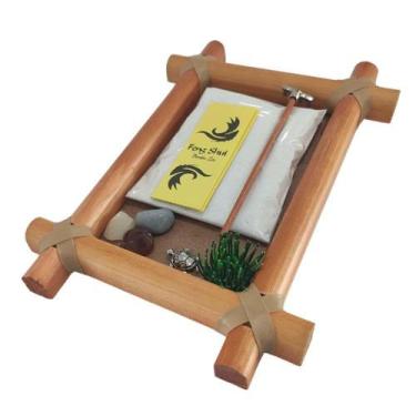 Imagem de Jardim Zen Feng Shui 24cm - Plantinha, Bichinho e Rastelo - Master Chi