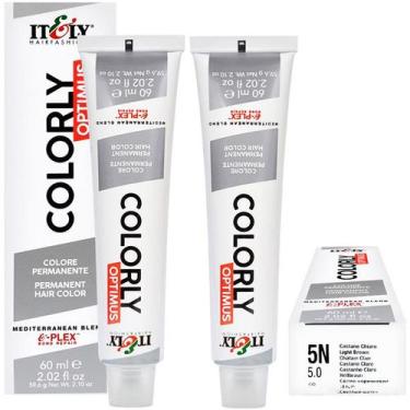 Imagem de Itely Kit c/2 Tintas Colorly 5N Castanho Claro 60 ml