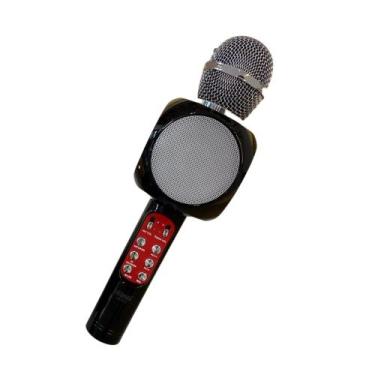 Imagem de Microfone Sem Fio Bluetooth Karaokê Led Lelong LE-915 Preto p/ Festas 