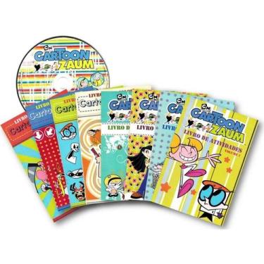 Imagem de Livro Infantil Cartoon Zaum Atividades Colorir Kit C/8 + Cd - Ciranda 