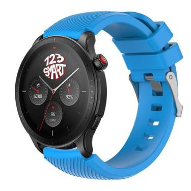 Imagem de Pulseira Silicone Fecho Prata compatível com GTR4 GTR 4 A2166 / GTR 2 