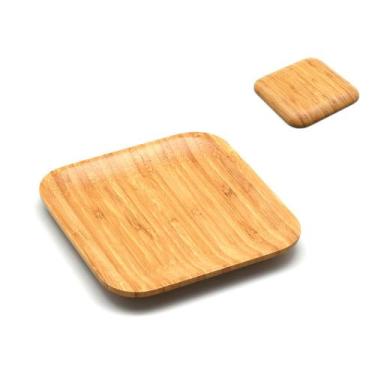 Imagem de Prato quadrado bamboo 16,5cm - Niazitex, Única