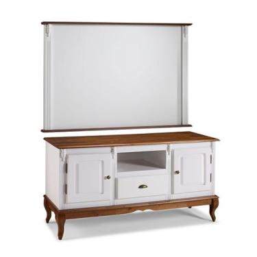 Imagem de Conjunto Rack 60811M + Painel 50505 para Sala Pés Luiz XV 1 Gaveta 2 P