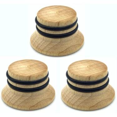 Imagem de Kit 3 Knob Madeira Maple fosco guitarra / baixo volume tone - SPIRIT