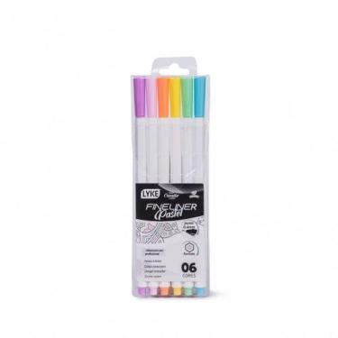 Imagem de Marcador FineLiner Lyke 0.4mm-6 cores Pastéis