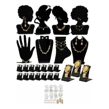 Imagem de Expositor Busto Brinco Colar Anel Relógio P/ Joia Kit 25un - Acrilikus