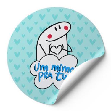Imagem de 120 Etiquetas Redondas Adesivos Para Cliente Meme Bentô Um Mimo Para T