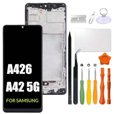 Imagem de Tela de substituição para Samsung Galaxy A42 5G com moldura para Samsung A426 A426B A426B/DS A4260 A426U A426N Tela LCD Touch Display Digitalizador com peça de reparo (sem função de impressão digital)