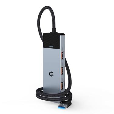 Imagem de oditton Hub USB 4 em 1, hub USB 3.2, adaptador multiportas divisor USB Hub de dados de 10 Gbps com cabo longo de 50 cm para Mac Air/Pro, iMac, Dell, HP, Surface, PC, Tesla Model 3, HDD móvel