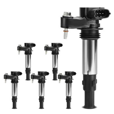 Imagem de Conjunto de 6 bobinas de ignição para Cadillac CTS SRX STS Buick LaCrosse Rendezvous Saab 9-3 Chevrolet Vectra