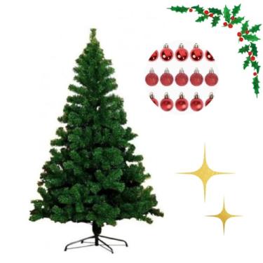 Imagem de Genérico Árvore de Natal Artificial 1,2 metros Verde com 220 Galhos e Base de Metal