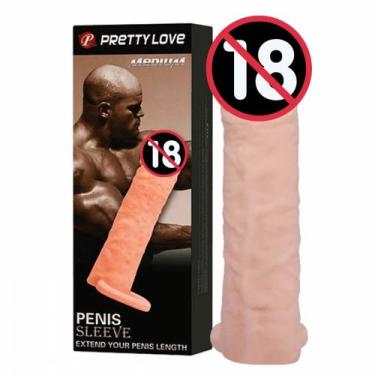 Imagem de Capa peniana extensora com anel para escroto 16 cm - PRETTY LOVE