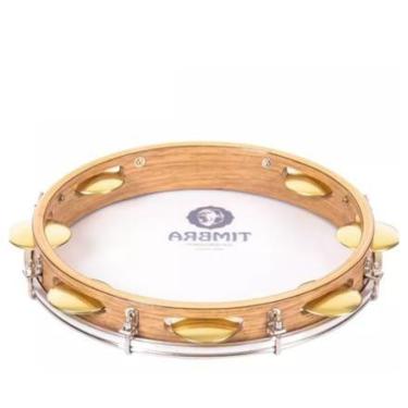 Imagem de Pandeiro timbra  profissional 11 pol formica freijo prat 2 c/aro nique