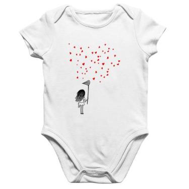 Imagem de Body Bebê Algodão Collect Hearts - Foca na Moda, Branco, GG