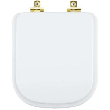 Imagem de Assento Sanitário Soft Close Debba Branco para vaso Roca com Ferragem 