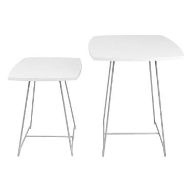 Imagem de Mesa Lateral Conjunto de Mesa de Canto Sofá Auxiliar Ursen - Genus Móv