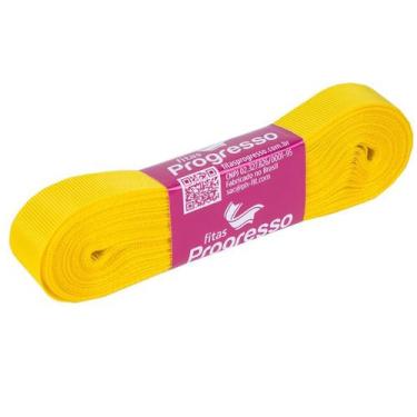 Imagem de Fita Gorgurão Progresso 15mm nº3 - 10m Cor 763 Amarelo Gema - 01 unida