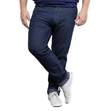 Imagem de Calça jeans masculina plus size com elastano sku:cp11 - R.S MODAS, Azu