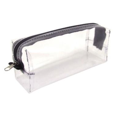 Imagem de Necessaire Box Pequena Transparente - Look, Transparente com preto
