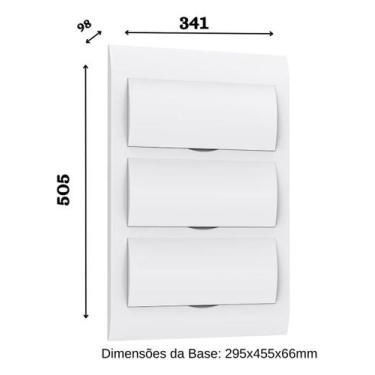 Imagem de Kit Caixa Quadro Embutir ou Sobrepor Para Disjuntor Din + Borneira Bar