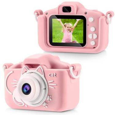 Imagem de Câmera Fotográfica Infantil Digital Vídeos + Cartão Sd 8gb Vídeos - FA